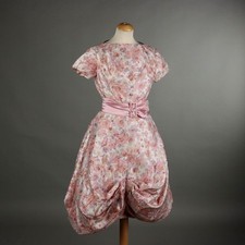 Abito Vintage in Seta con Cappello e Cintura Taglia S Anni 50