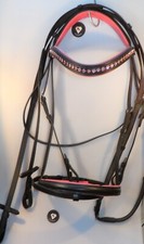 trenino nero rosa sotto strass