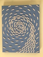 Quadro Del Maestro Riccardo Gusmaroli 56x44x4,5 Cm. Barche Di Carta Su Tela.