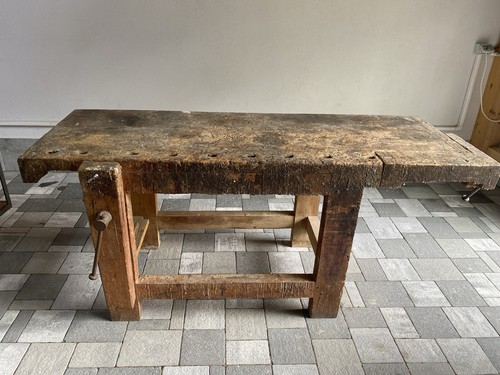 Tavolo falegname antico con - tavolo,