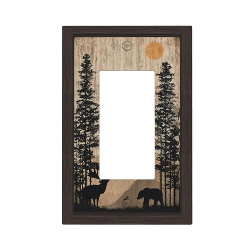 Retro alce orso legno - alce,