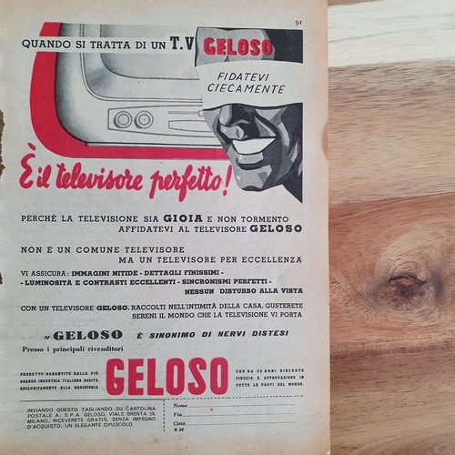 Geloso televisione advert - televisione,