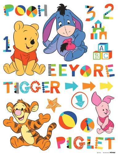 Set adesivi winnie the pooh - adesivi,