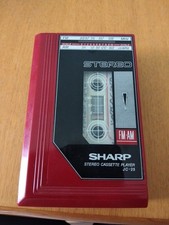  SHARP JC-25G(R) cassette stereo portatile rosso Funzione Radio Ok Tape No Vinta