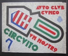 Un nostro circuito? progetto auto RACI Nuvolari Varzi Von Stuck Giulio Boetto