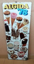 Algida 1978 tabella insegna cartello gelati latta 78 lire pubblicità gelato