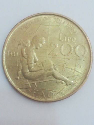 Moneta 200 lire fao - da, italia