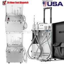 Unidad Dental Portátil con Compressore Sin Aceite, Succión Potente y Jeringa 3 Vía