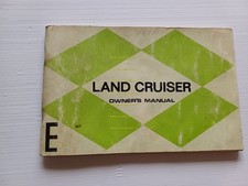 Toyota Land Cruiser 1977 manuale uso manutenzione libretto originale Inglese