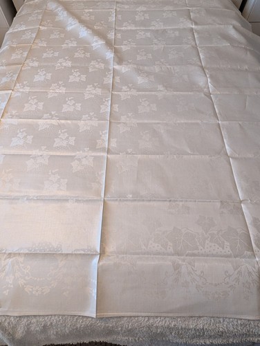 Large linen damask tablecloth - large,