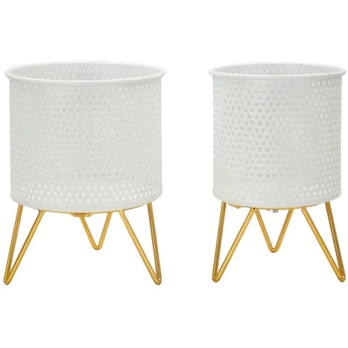 Set portavasi metallo bianco - set, 2