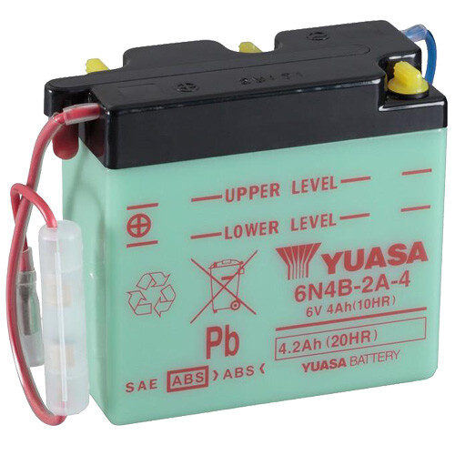 Batteria moto yuasa 6n4b 4 - yuasa, 6n4b-2a-4