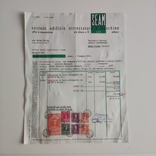 1953 SRAM Società Edilizia Attrezzature E Macchine Fattura Milano C01743