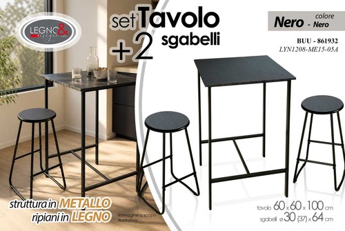 Set tavolo sgabelli - 2,