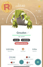 Shiny Groudon LVL50 3MOVES Go