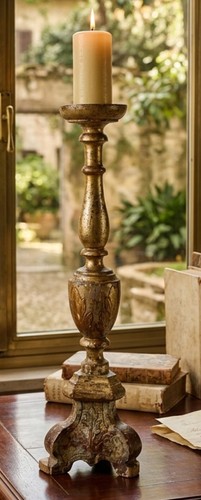 Antico candelabro legno