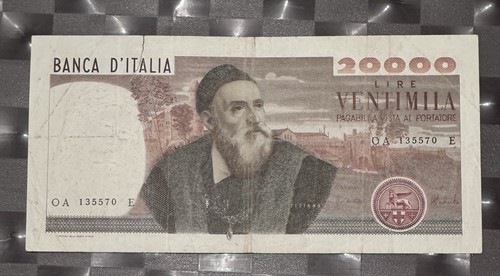 20000 lire tiziano decreto - lire,