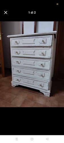 Cassettiera stile shabby con - cassettiera,