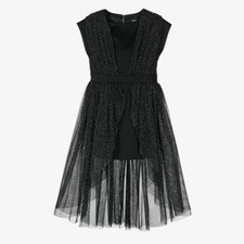 Abito Balmain bambina nero