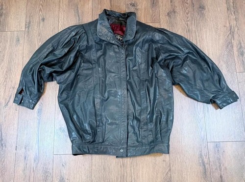Giacca pelle nera - , vintage
