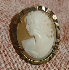 Cammeo Ciondolo Spilla Antico