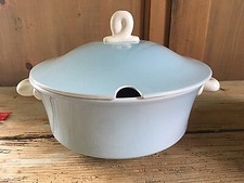 1950 S.C. Richard San Cristoforo Zuppiera Azzurro Polvere Ceramica Porcellana