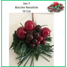 Set 7 bacche rosse addobbi