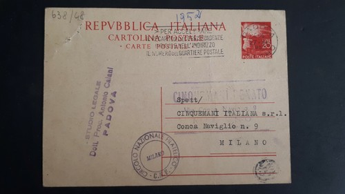 Intero postale repubblica - postale,