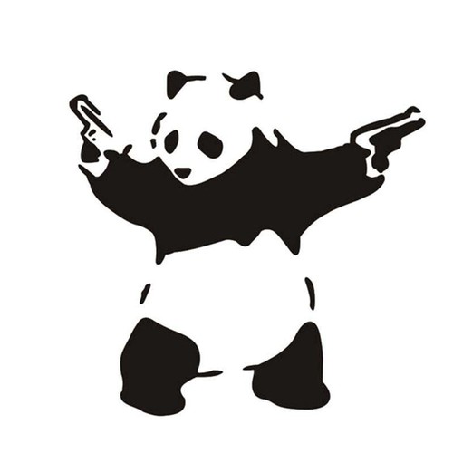 Adesivo sticker panda pazzo - sticker,