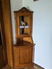 Angoliera vetrinetta legno 200×56×56 stile classico, ottime condizioni