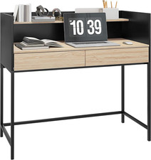 Scrivania 2 Cassetti Con Ripiano Superiore E Maniglie a Scomparsa, Scrivania Mod