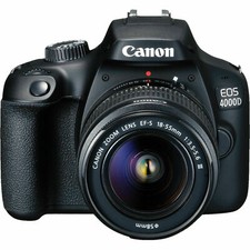 Canon EOS 4000D 18MP Fotocamera Digitale - Nero (Kit con EF-S 18-55mm DC III...