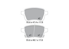 KIT PASTIGLIE FRENO POST. PER