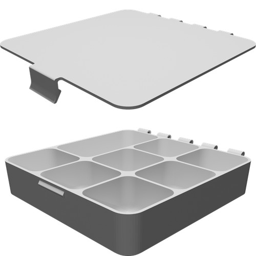 Scatola organizer con cerniera - con,
