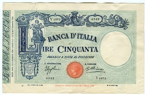Banconota lire barbetti - lire,