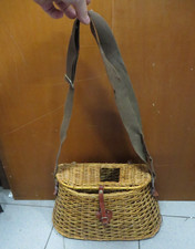 ANTICO CESTO IN VIMINI DA PESCATORE PESCA - VINTAGE -
