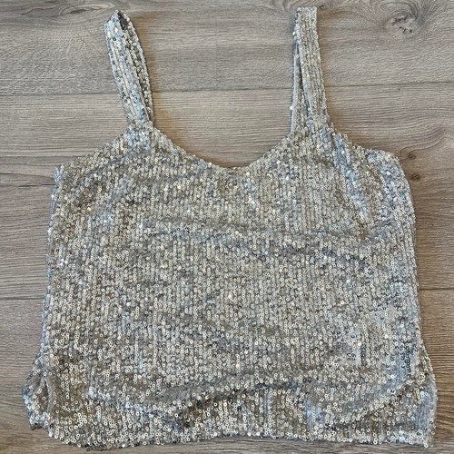 Top paillettes argento di - argento,