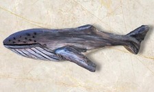 Quadro scultura balena legno