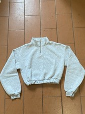 FELPA CROP bershka grigia