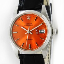 Orologio Vintage Rolex Oysterdate Precisione Quadrante Arancione 34mm Uomo Acciaio Ref 6694