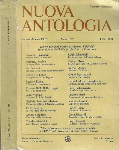 Nuova antologia anno 1987 - , n