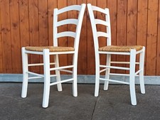 Sedia vintage legno e paglia