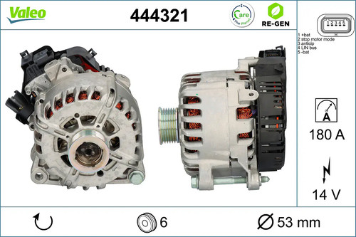 Alternatore valeo 180a - alternatore,