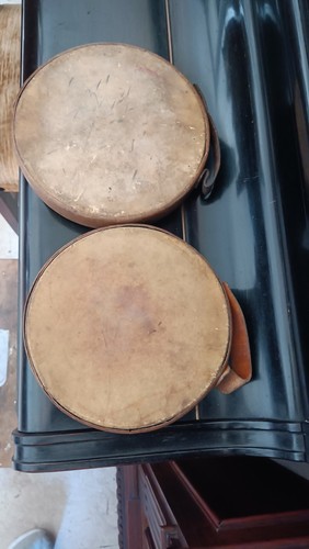 Tamburelli legno pelle - e,