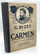 CARMEN Dramma lirico Bizet Spartito canto e pianororte Ricordi 1927