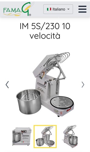 Impastatrice spirale kg - a, 5