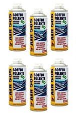 ARIA COMPRESSA 6 BOMBOLETTE SPRAY 400ML AIR 505 RIMUOVI POLVERE PULIZIA COMPUTER