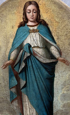 Antico dipinto spagnolo Maria