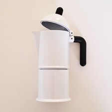 caffettiera vintage ● IRMEL FLORITA ● anni '80 2 tazze bianca