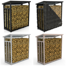 Scaffale per legna da ardere esterno legna da ardere magazzino riparo metallo scaffale legna